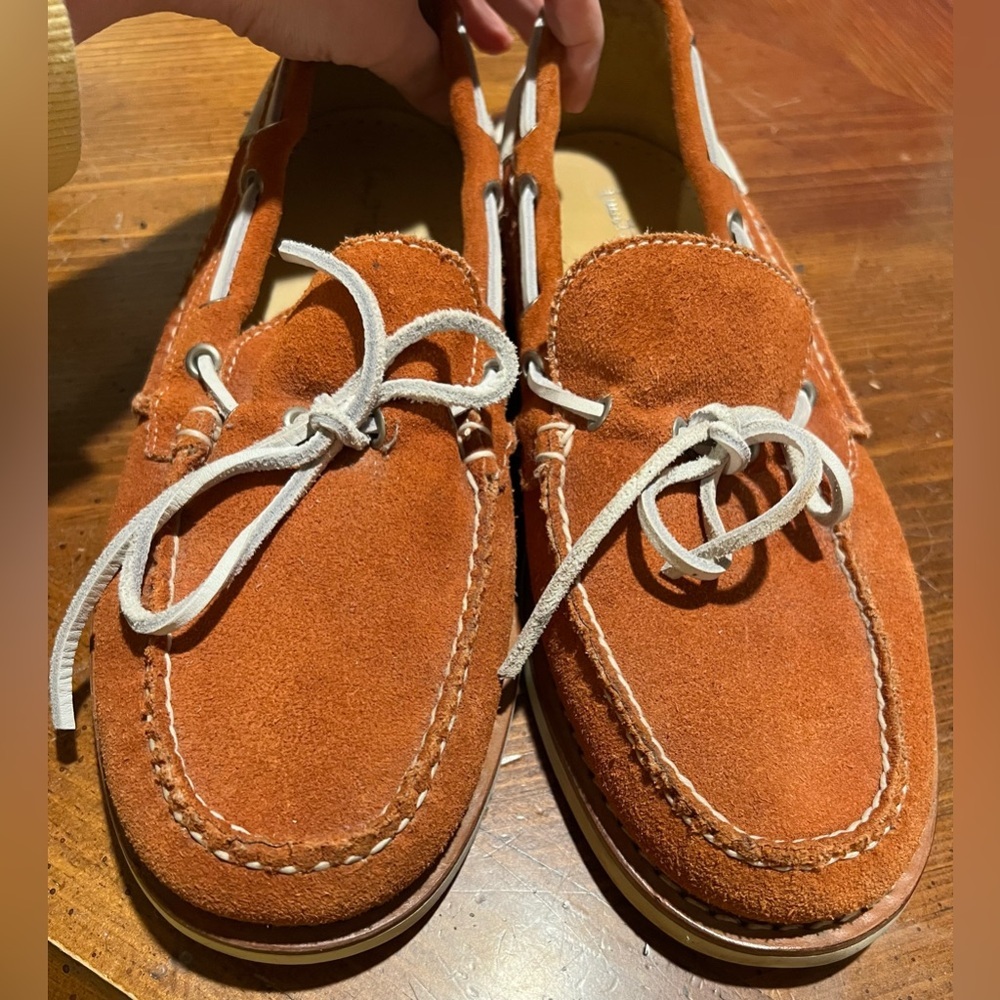Vibram Ernest Hemingway Mens Boat Dock Shoes Brown Leather 2 Toned Size 10.5 M - Picture 10 of 14